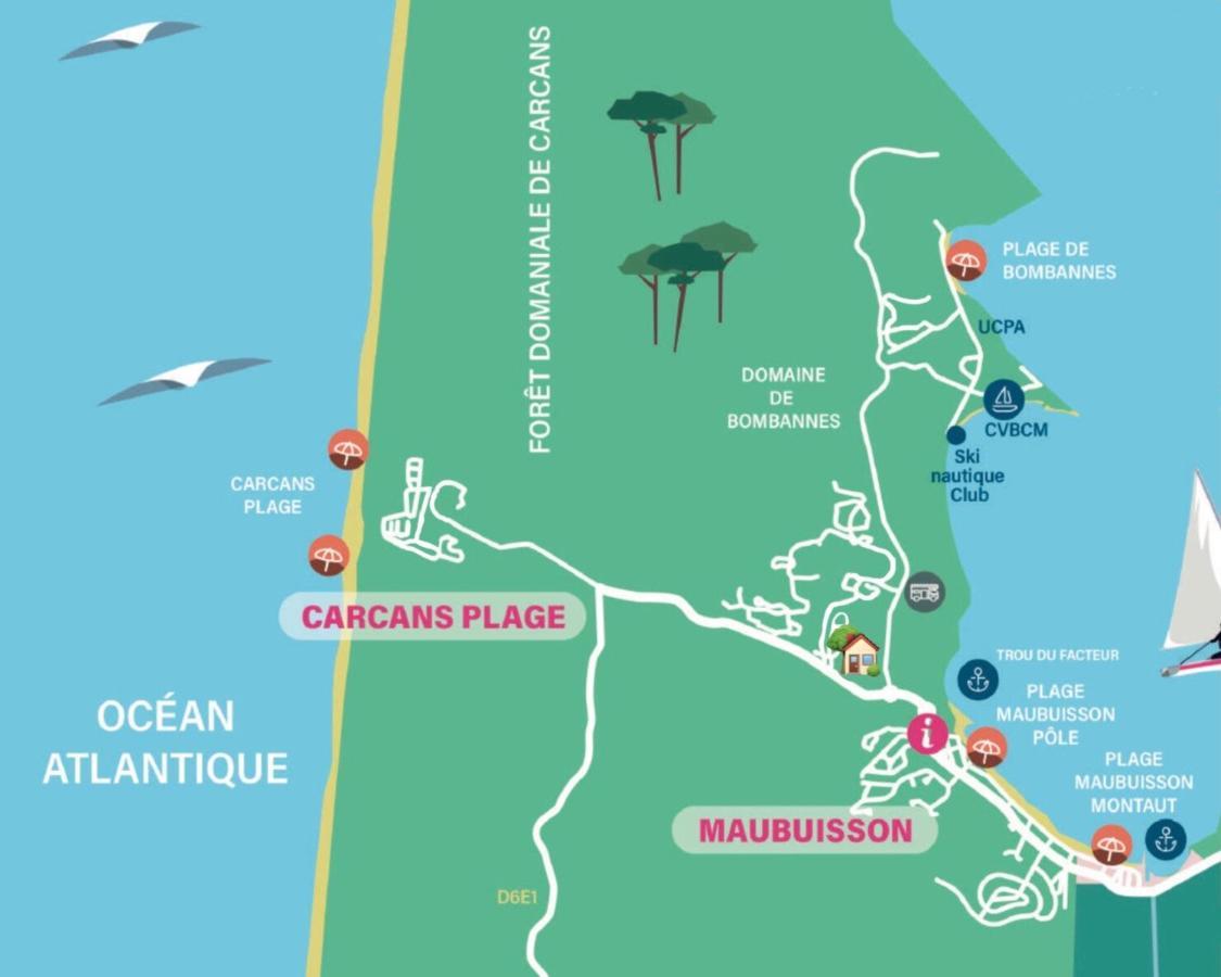 Apt Les Grands Pins, Entre Foret, Lac Et Ocean Carcans Exterior foto
